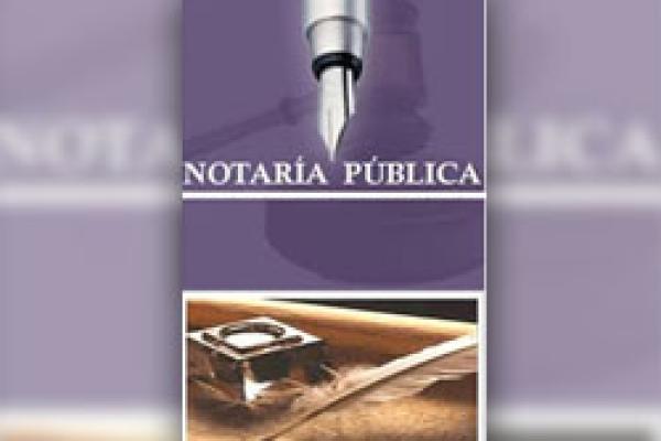 f) Personas habilitadas como notarios públicos e información relacionada